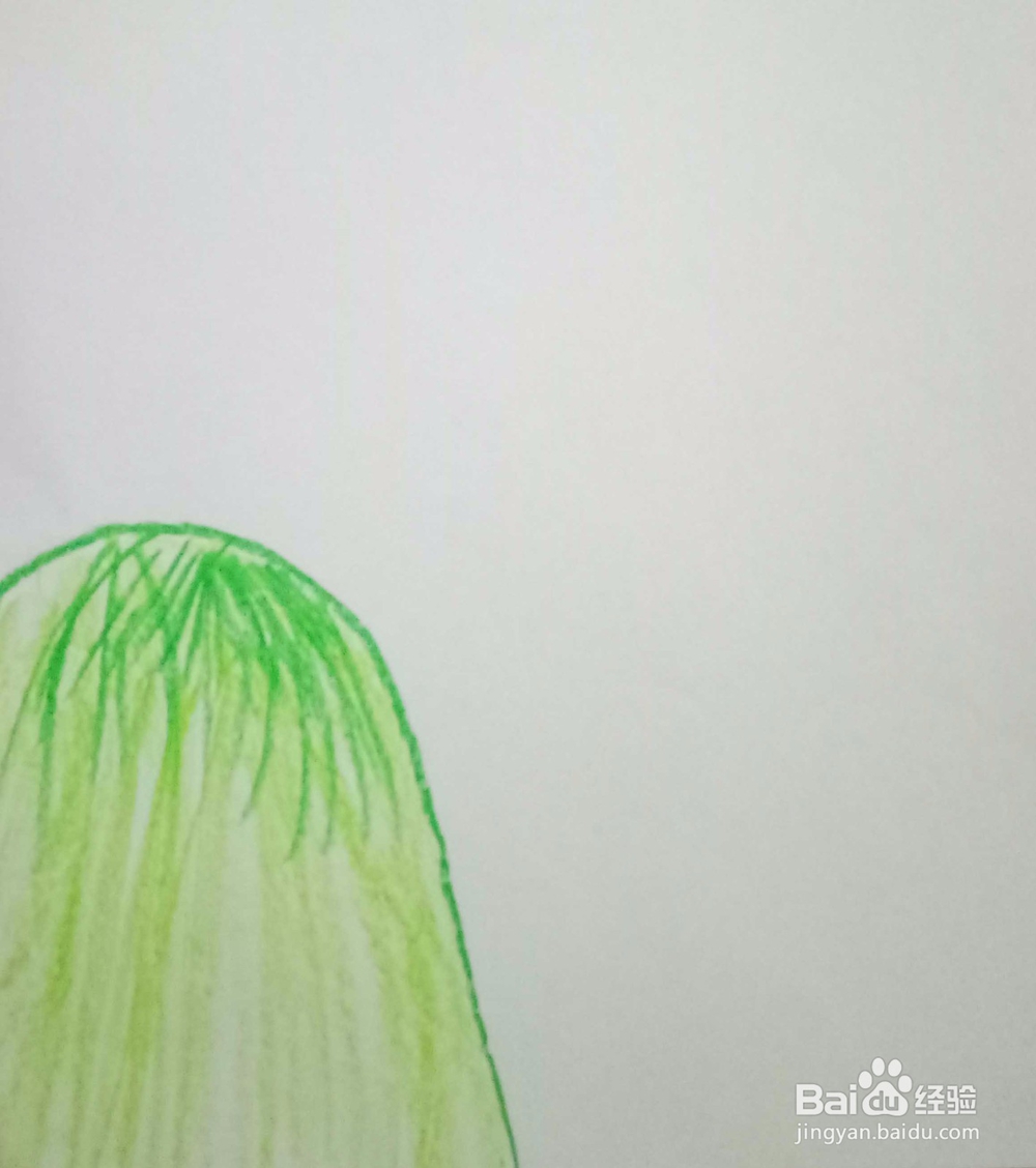 蜡笔画蓝天白云是怎么画的