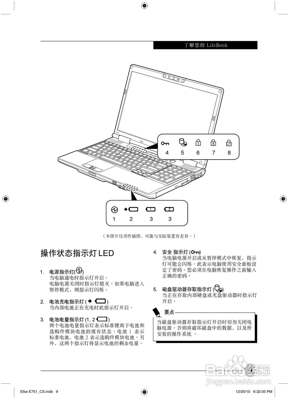 富士通Elbe E751笔记本电脑使用说明书:[2]