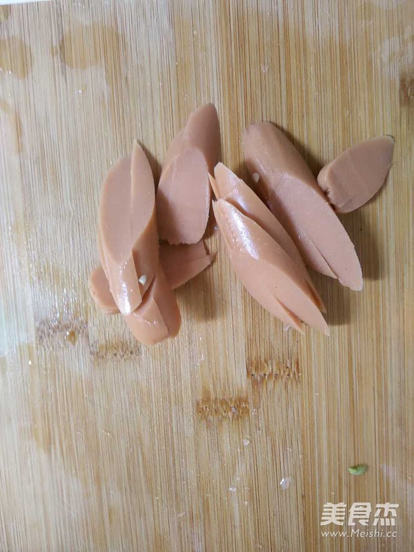青椒火腿炒凉粉