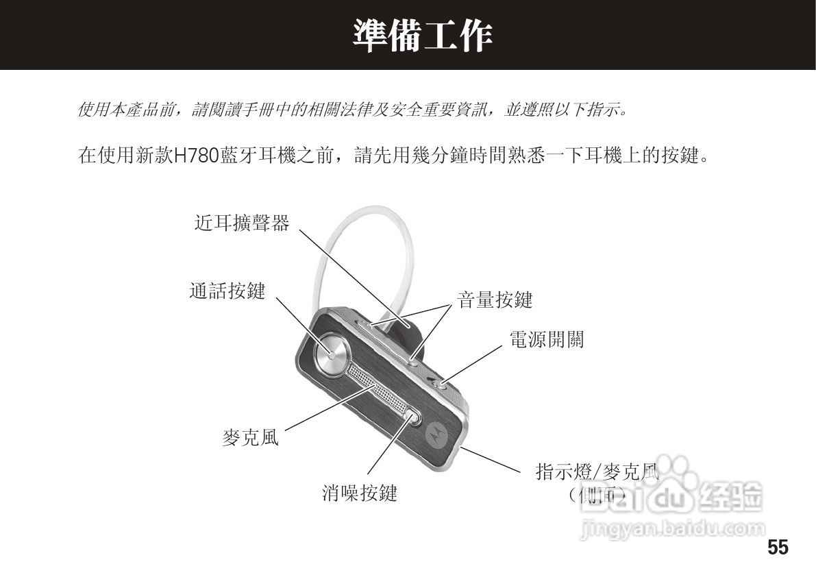 摩托罗拉H780蓝牙耳机使用说明书:[6]
