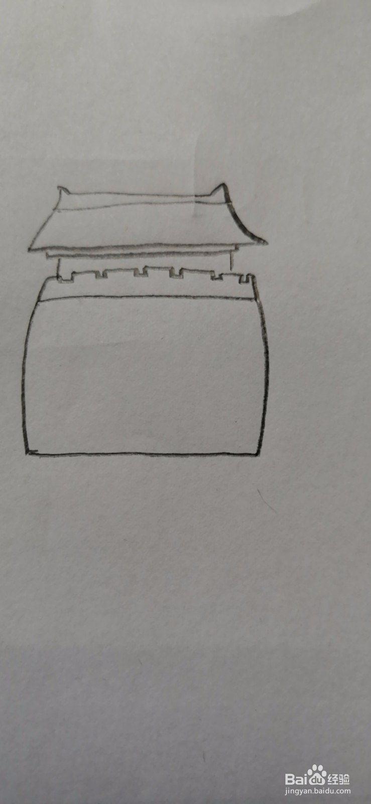 简笔画-可爱卡通城楼简笔画