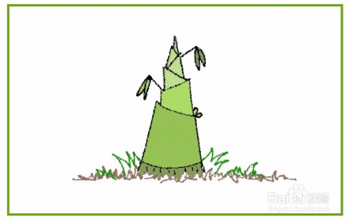 竹笋出土的样子怎么画