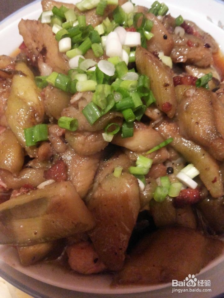 川味---茄子肉丁回锅，色泽漂亮的做法