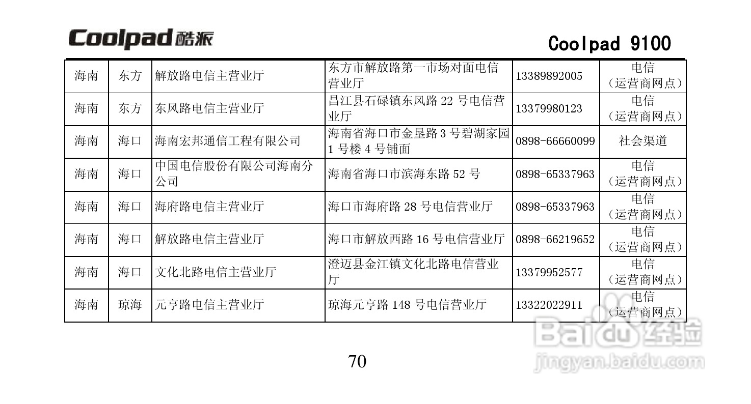 酷派Coolpad 9100手机使用说明书:[9]