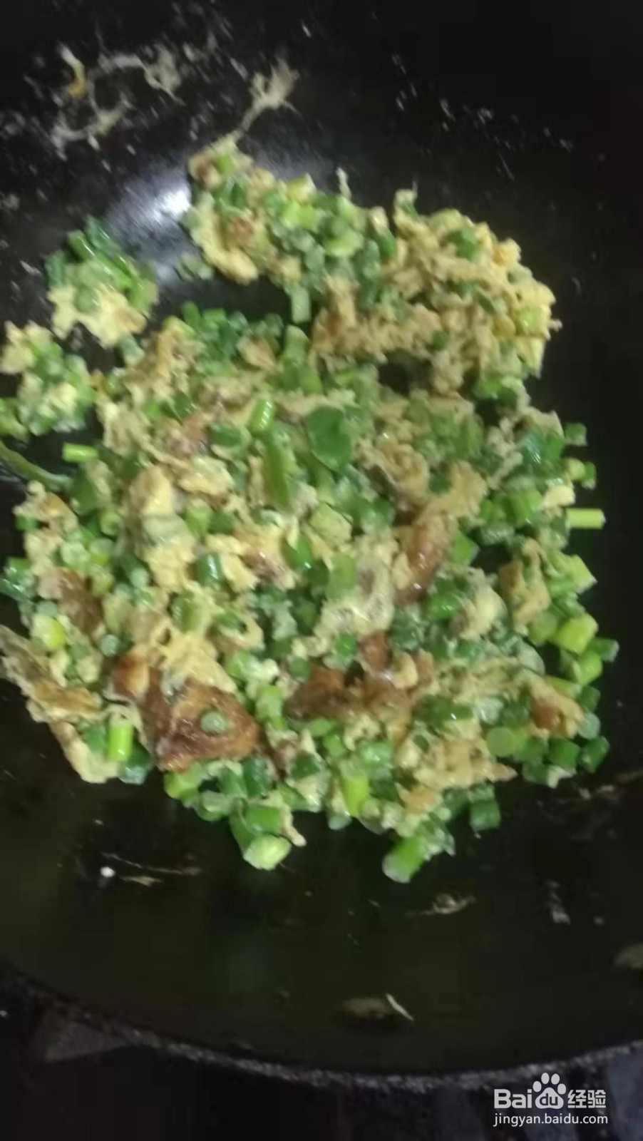蒜苔炒鸡蛋的做法