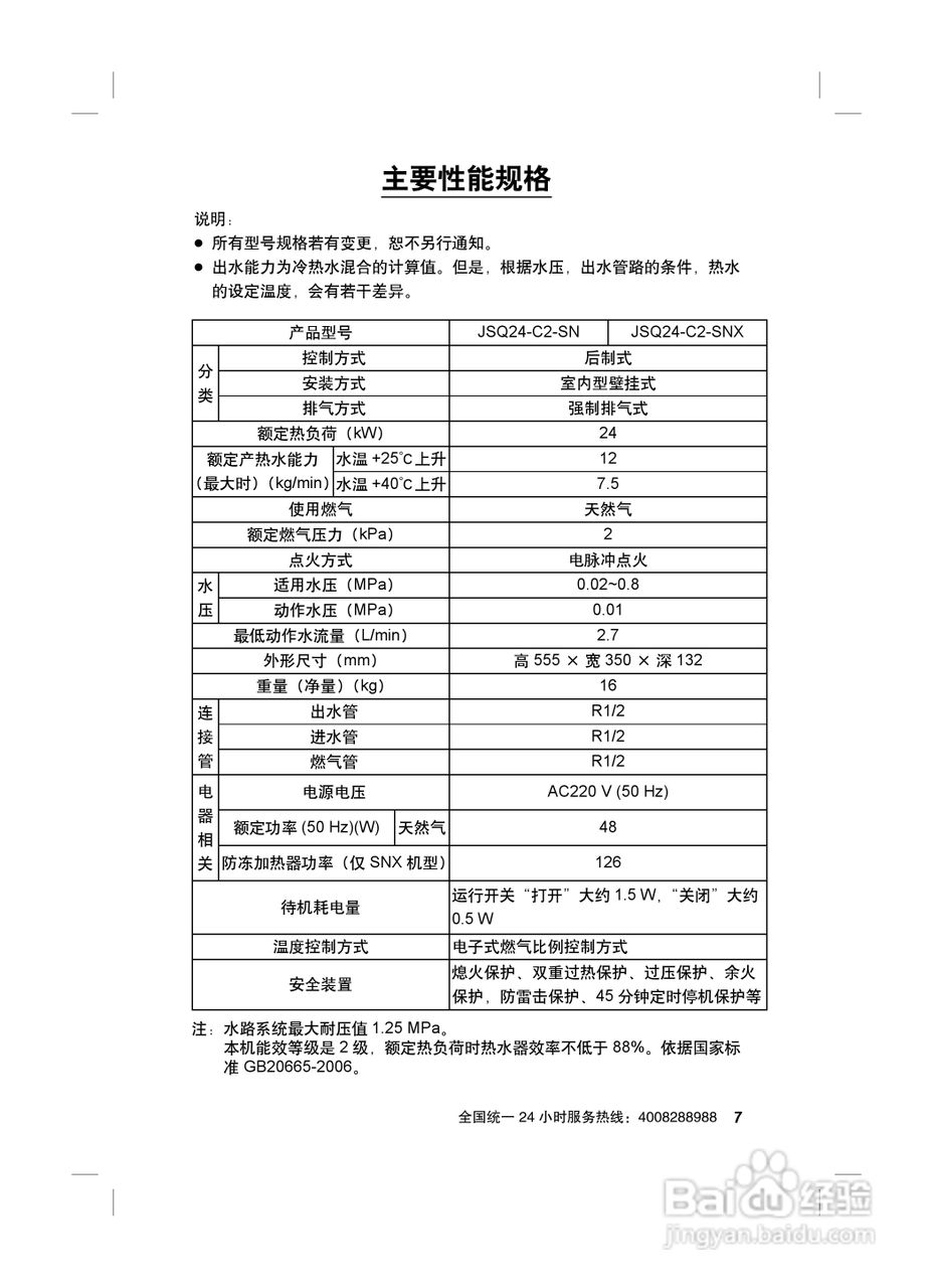 史密斯JSQ24-C2-SN热水器使用说明书:[1]
