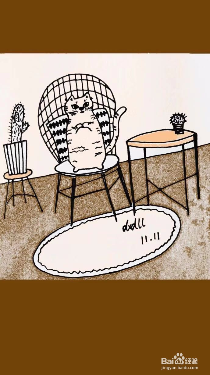 茉莉蜡笔手绘之卖萌猫咪