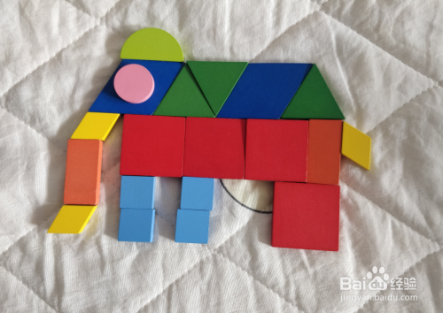 用几何形状怎么拼大象?