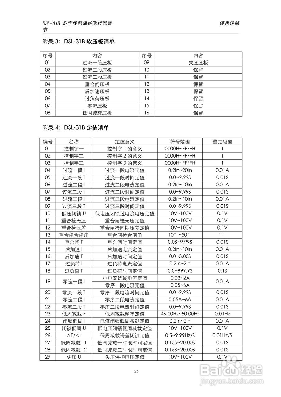 天能DSL-31B数字线路保护测控装置使用说明书:[3]