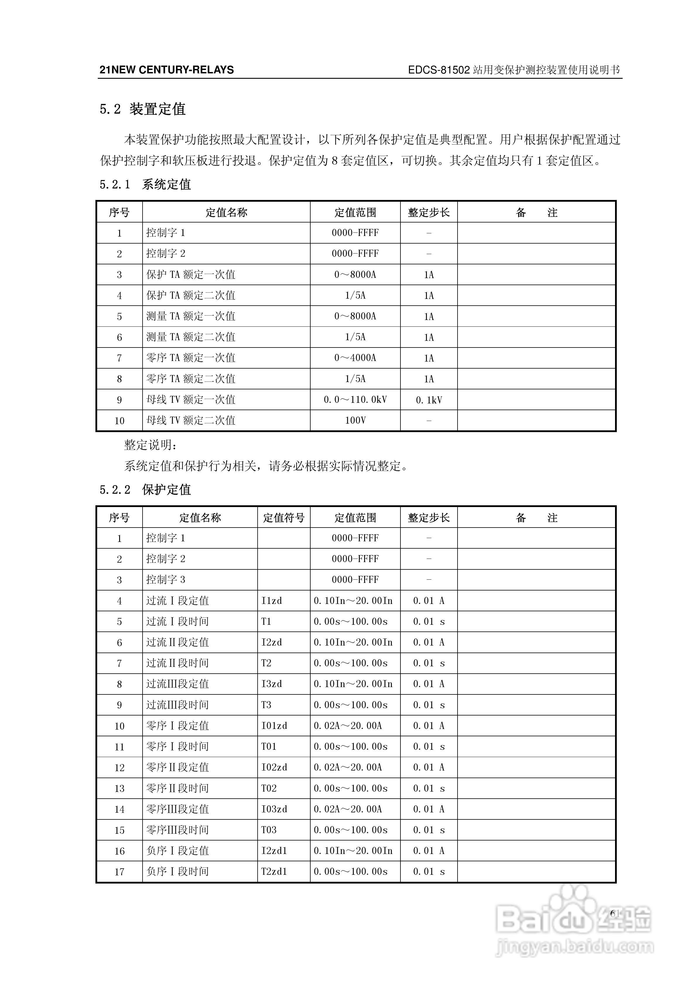 新世纪EDCS-81503站用变保护测控装置说明书:[7]