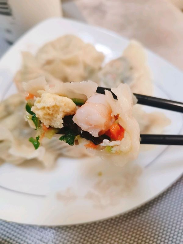 黄瓜虾仁馅饺子