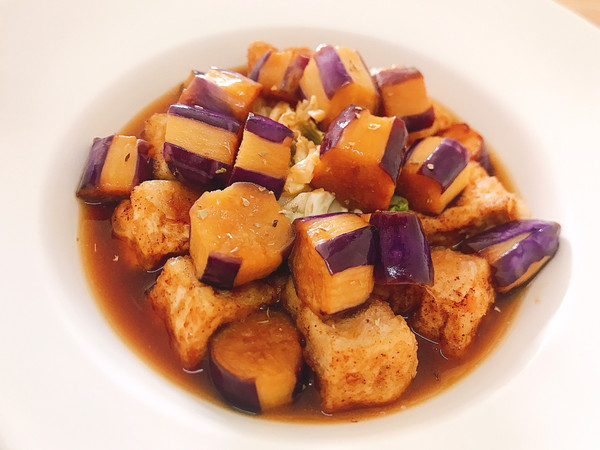 蜜汁茄子炸豆腐