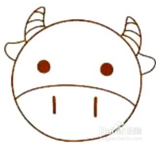 教你画一个小牛气球的简笔画