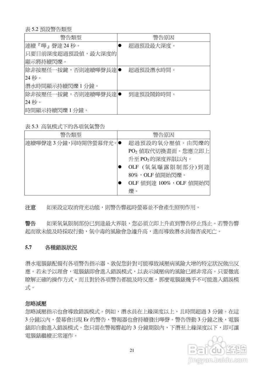 颂拓D6型精密潜水表说明书:[3]