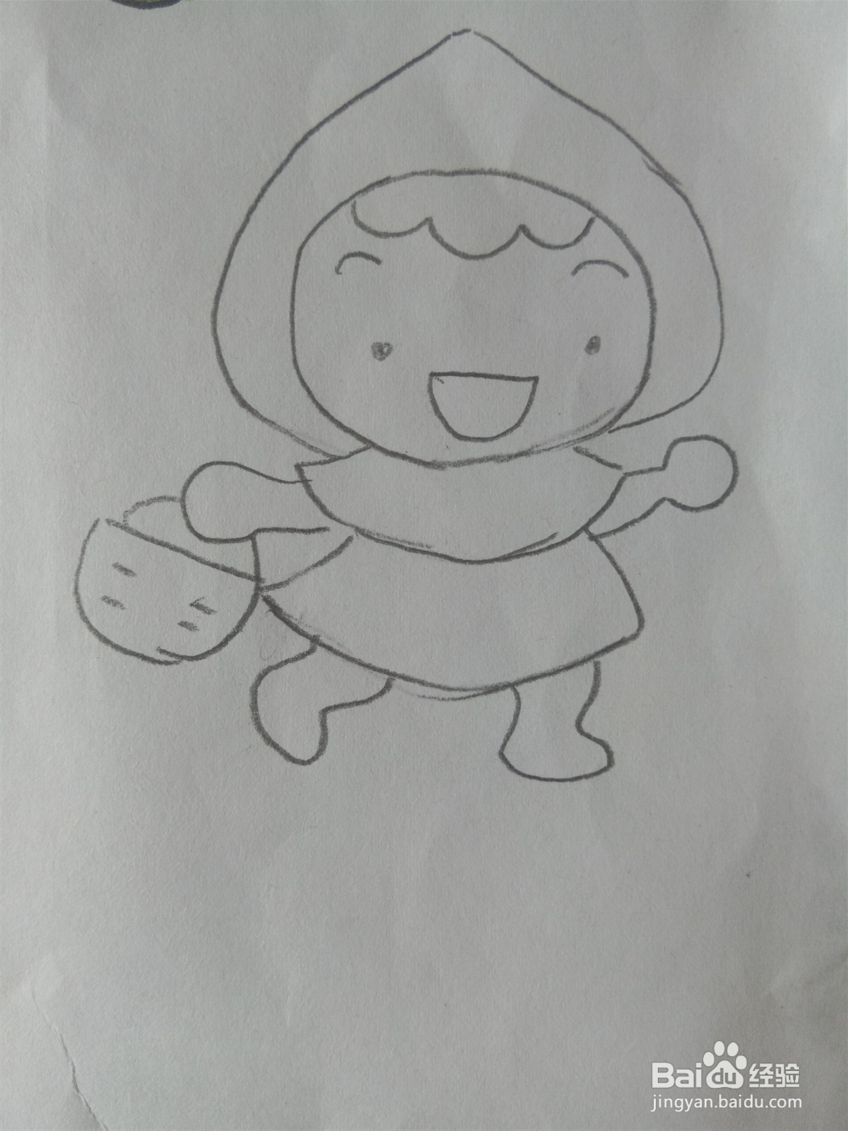 小红帽的简笔画怎么画