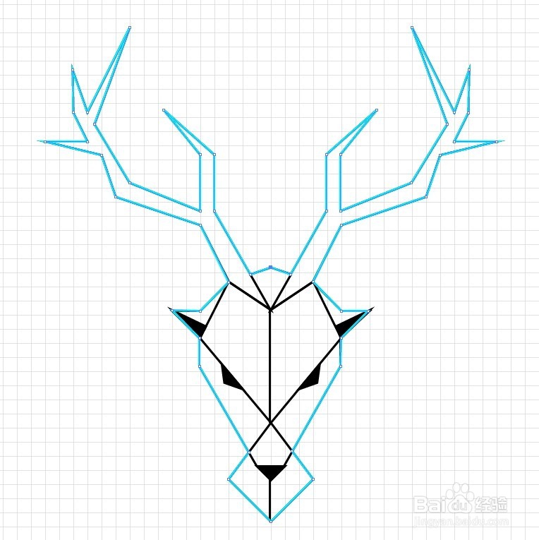 如何创建简约现代的直线鹿形LOGO