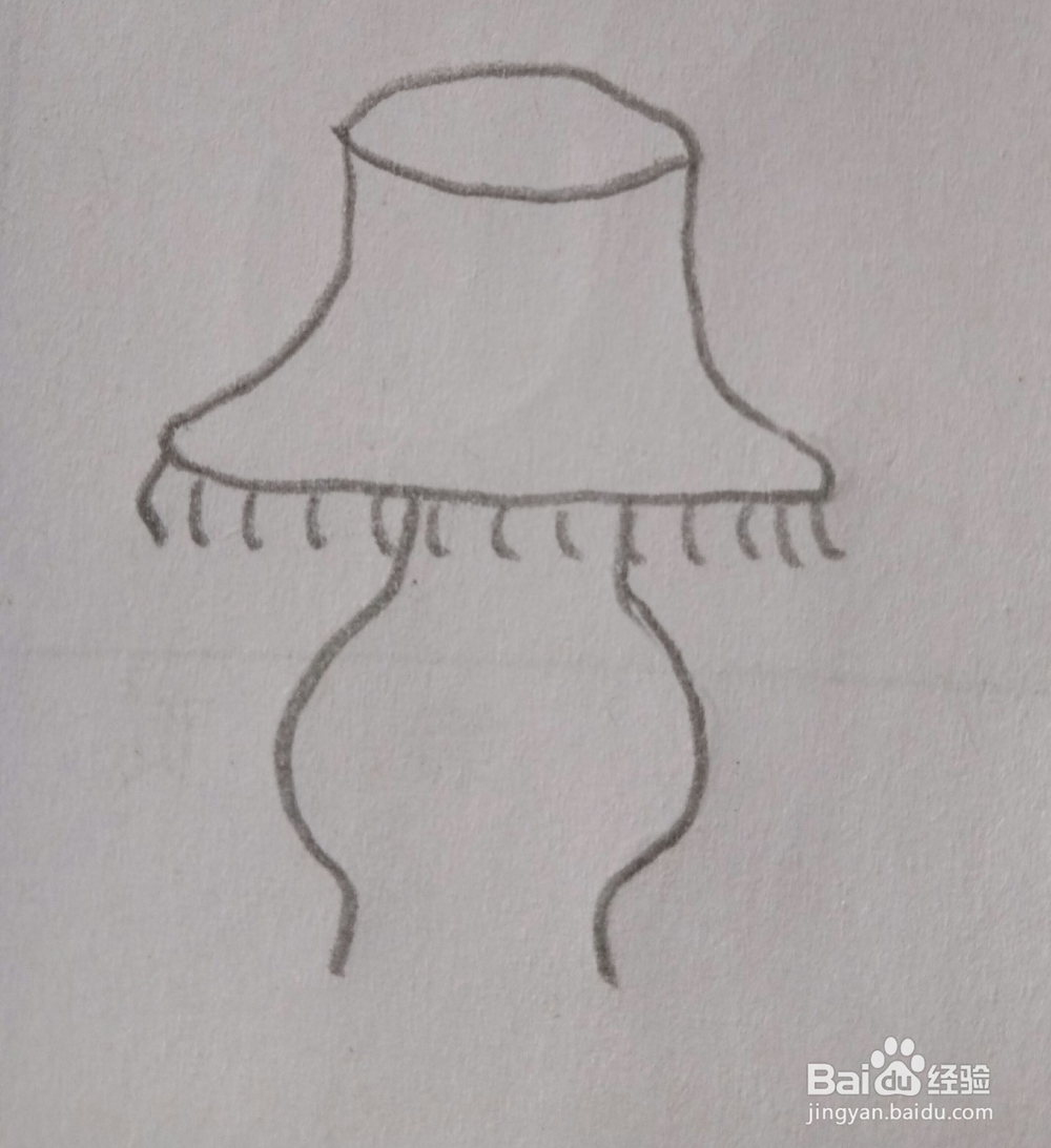 简笔画台灯画法二