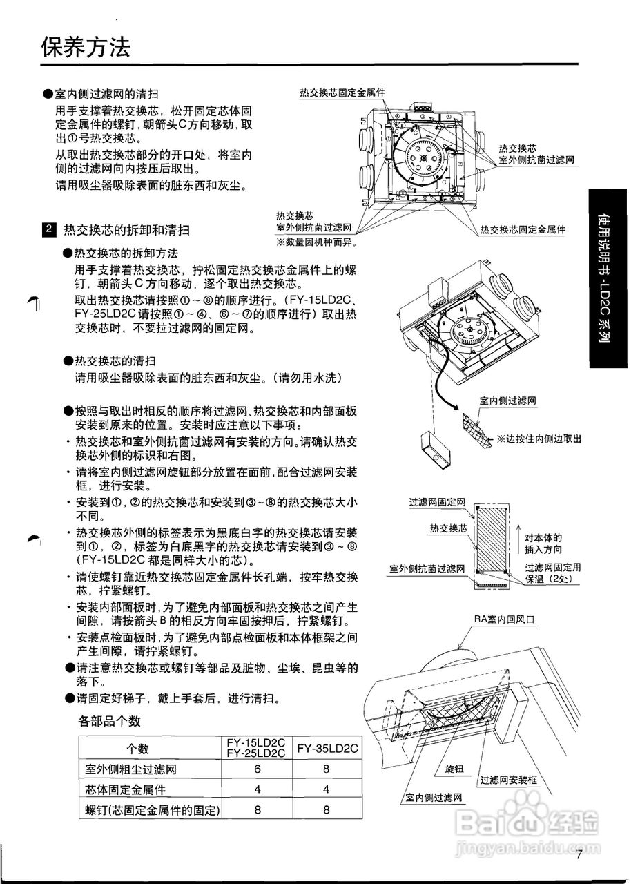 松下FY-250ZDY3NH全热交换器说明书:[1]
