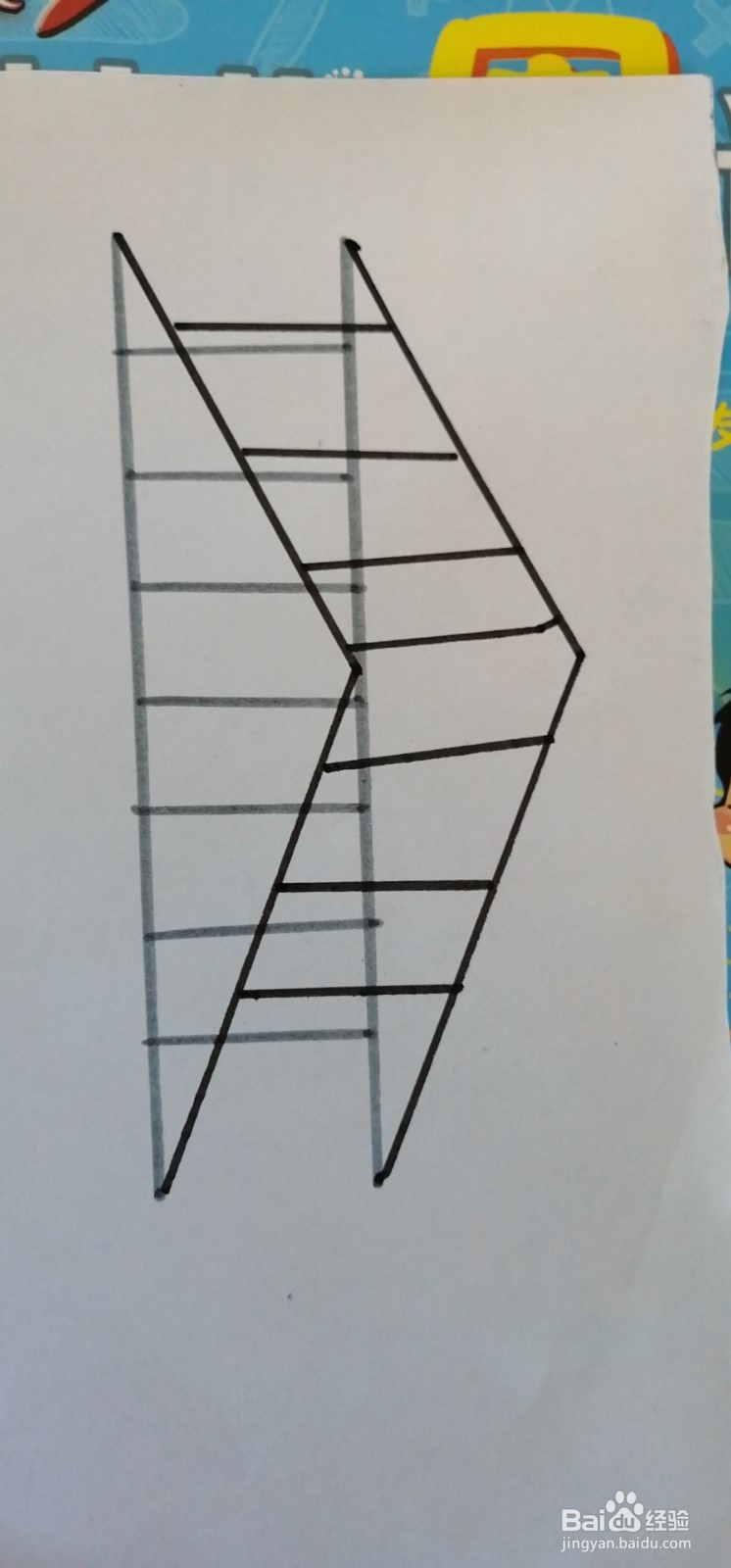 如何只用两支马克笔画立体画