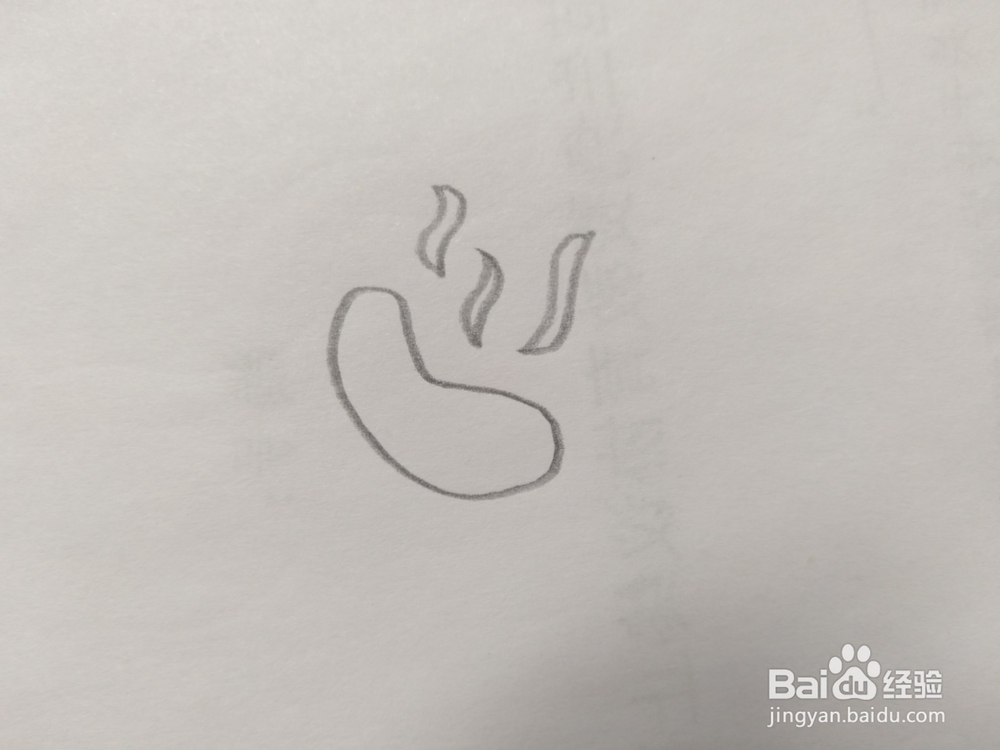 简笔画刀叉烤肠