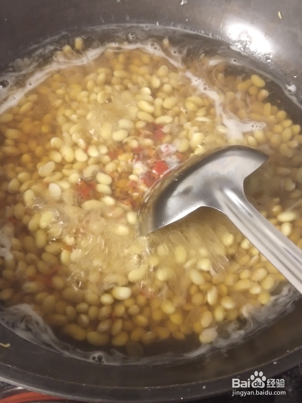 清水无油煮黄豆汤