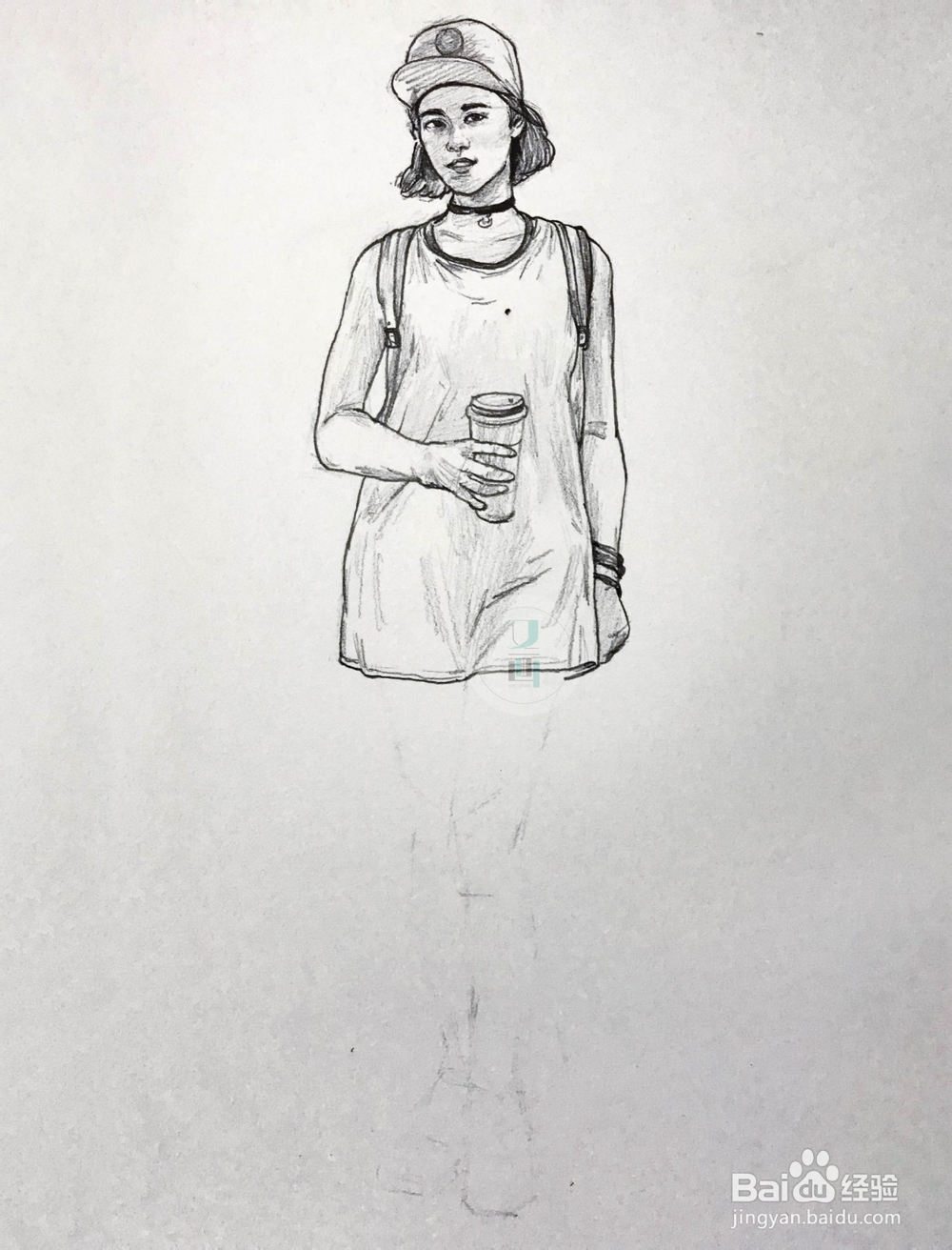 速写教程 | 正面站姿小姐姐