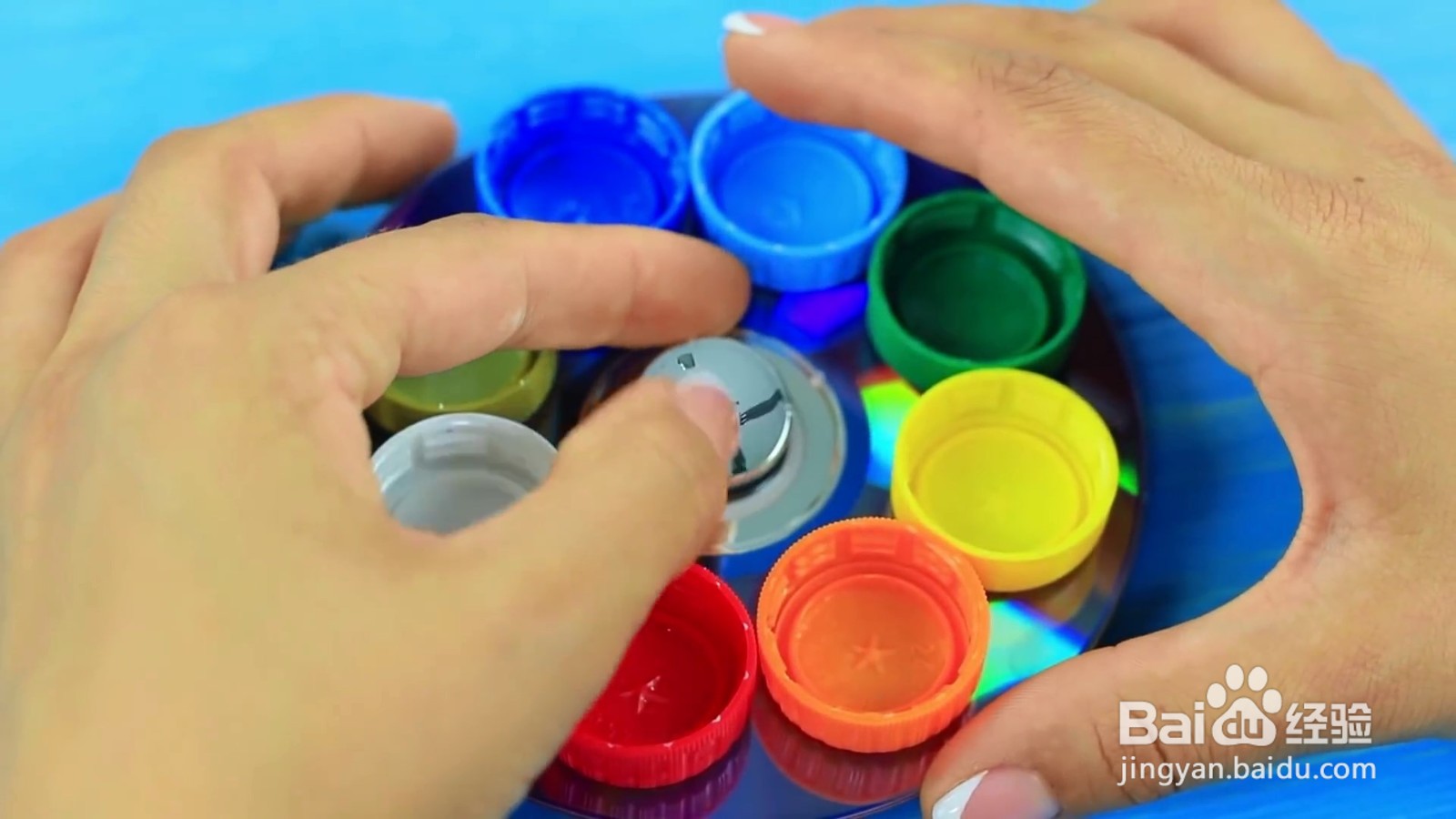 光碟怎么制作颜料盘