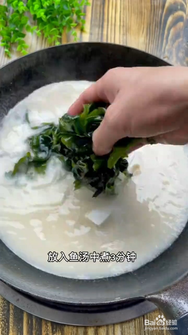 教你制作美食鲫鱼裙带菜汤？