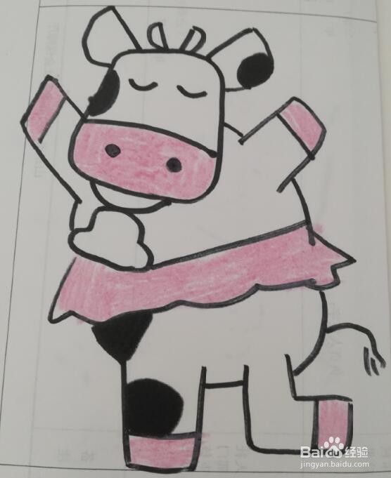 简笔画 小奶牛的画法
