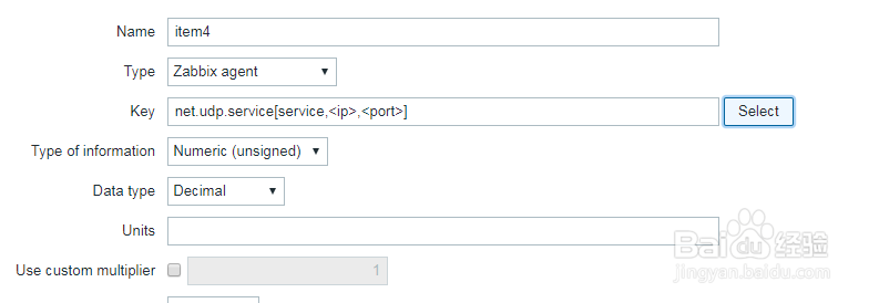如何在zabbix的模板中增加条目？