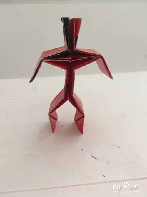 一个可爱的小火柴人 怎样用彩纸折叠