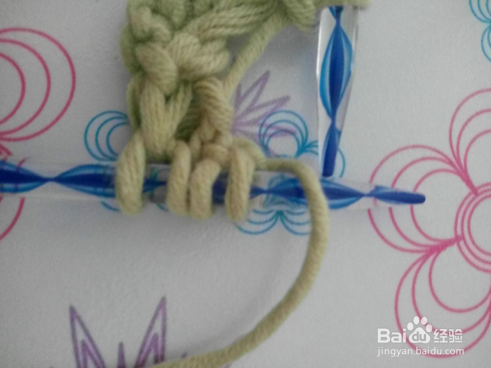 棒针菠萝花的织法