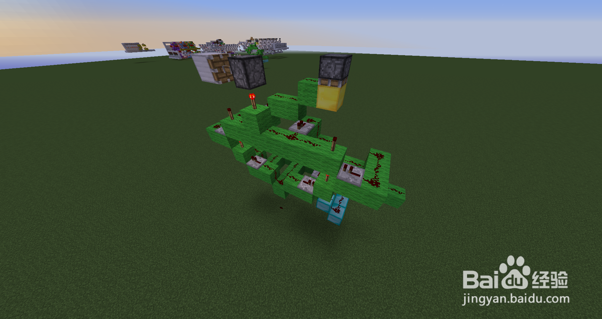 我的世界制作全单键控制密码门(新版)