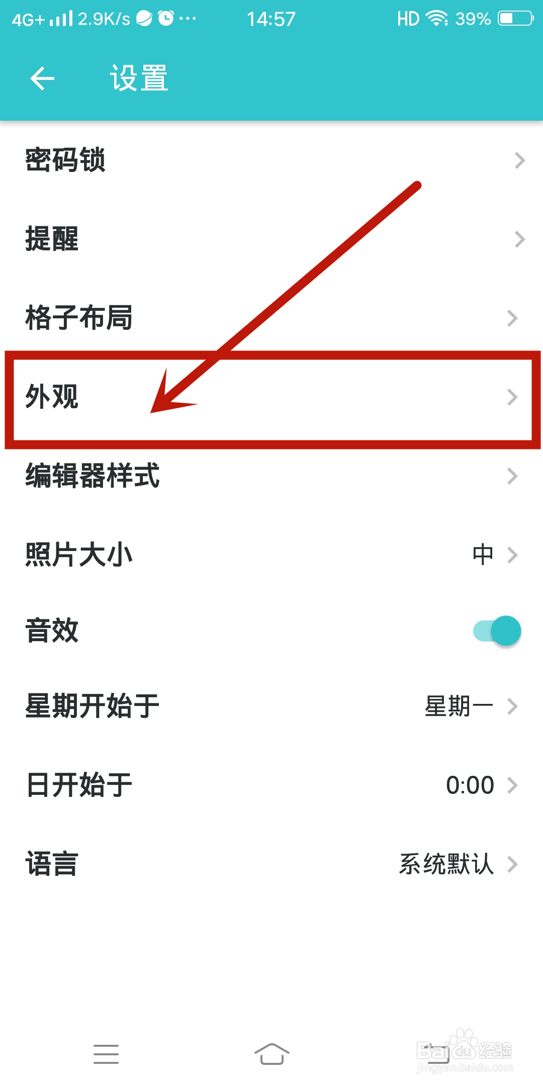 外观如何在《格志日志》app中设置？