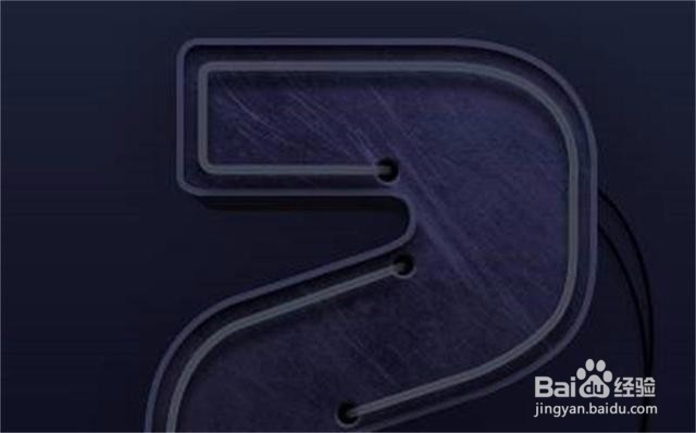 教你Photoshop制作大气的3D荧光灯字体