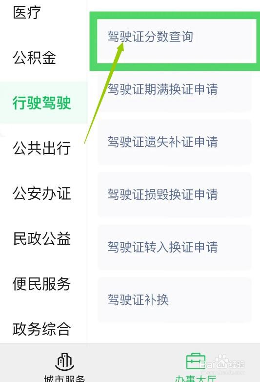 怎么查驾驶证分数
