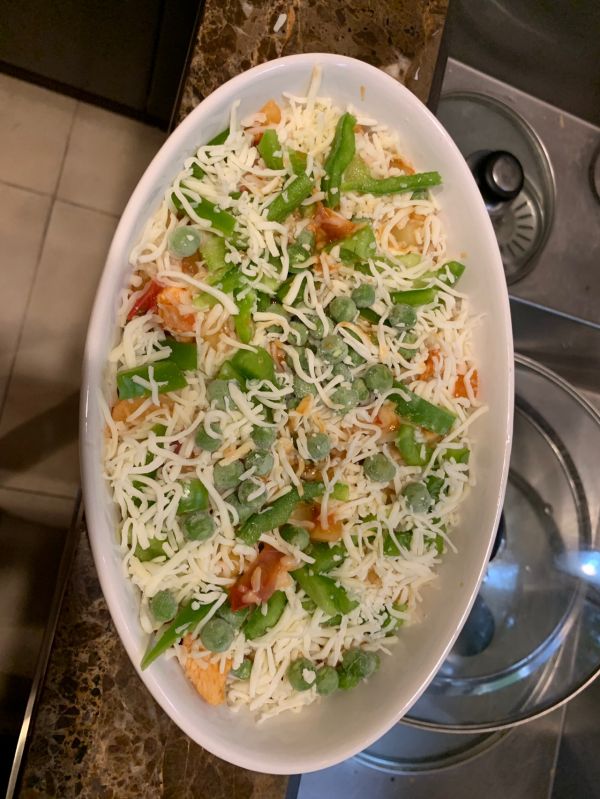 番茄芝士鸡肉焗饭