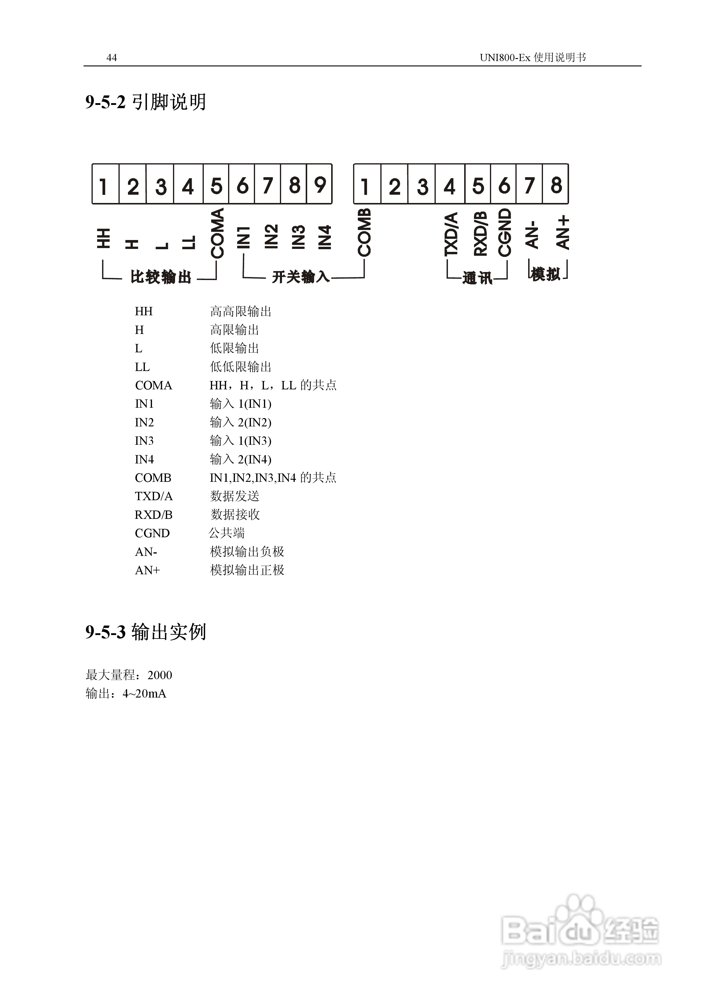 UNI800-EX称重显示器说明书:[5]