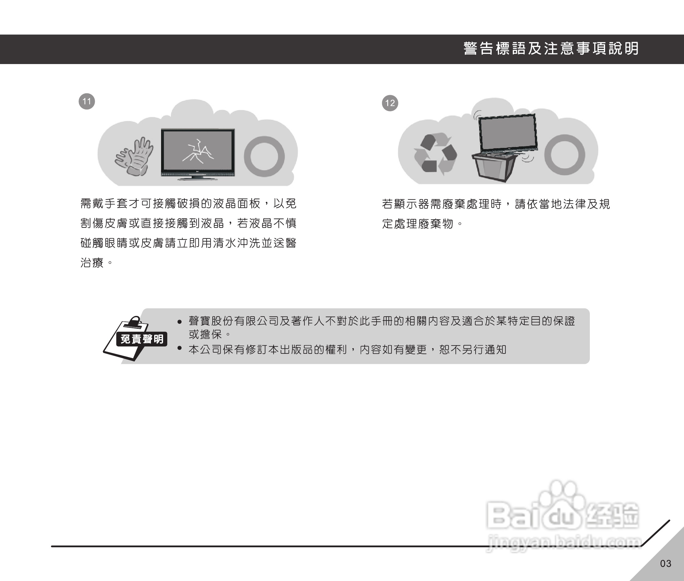 声宝LM-32V115型多媒体液晶显示器说明书:[1]