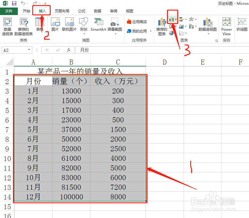 excel表格如何做双坐标图