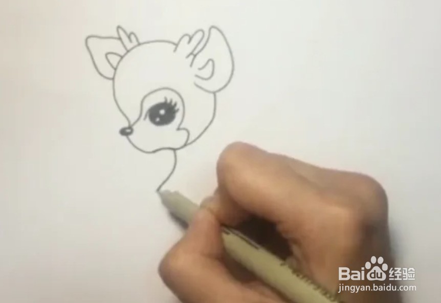 小鹿怎么画仙气