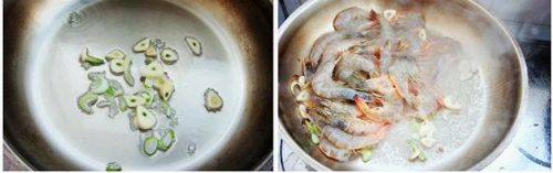 大虾特色美食大虾炒白菜