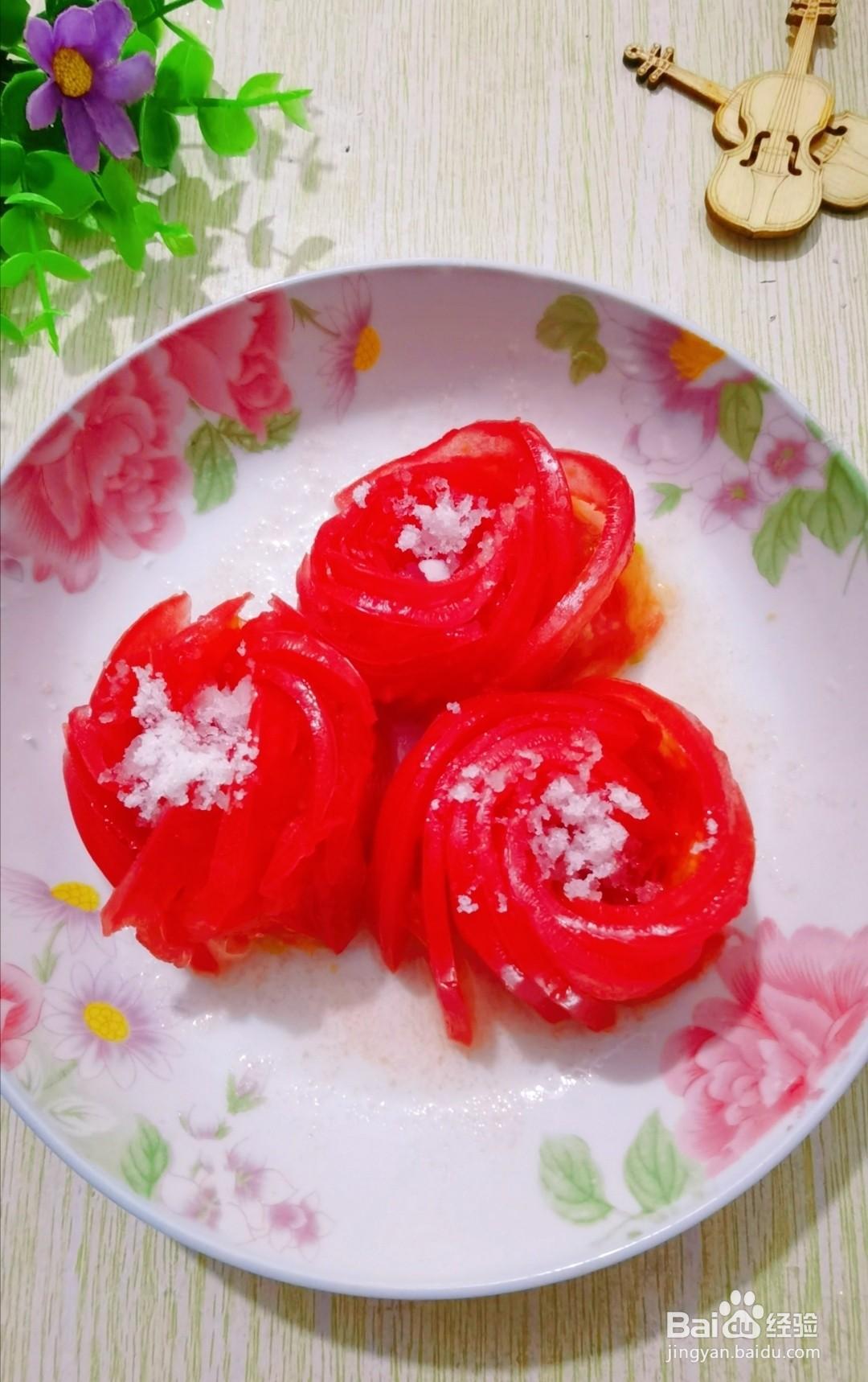 一步步做人人都喜欢的玫瑰花西红柿