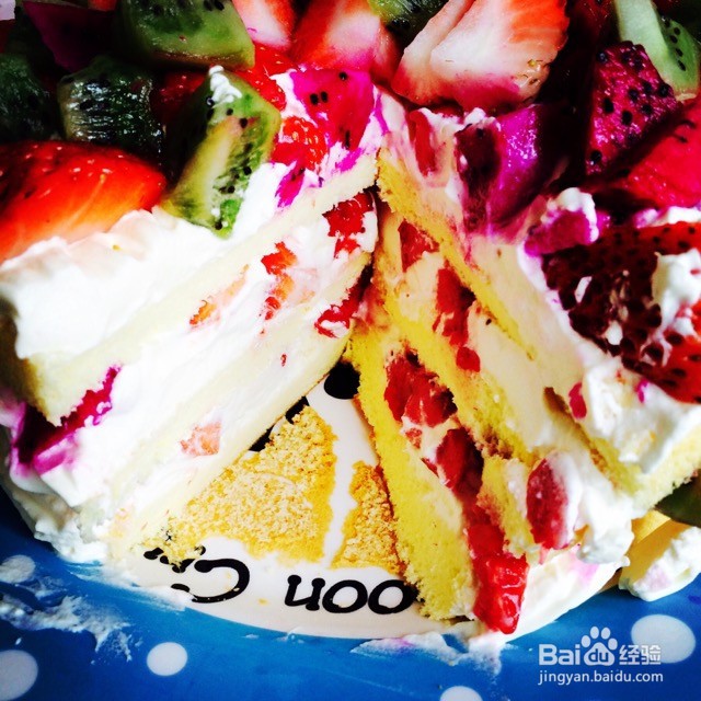 缤纷裸蛋糕的做法