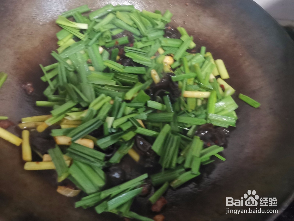 猪肉炒蒜苗木耳