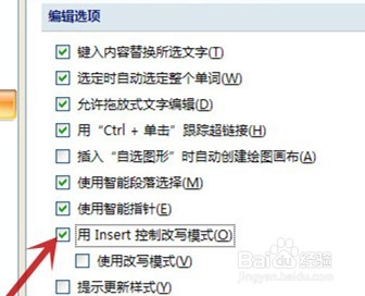 word按“Insert”键不能进入改写模式