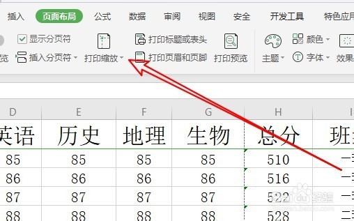 WPS表格如何实现缩放打印