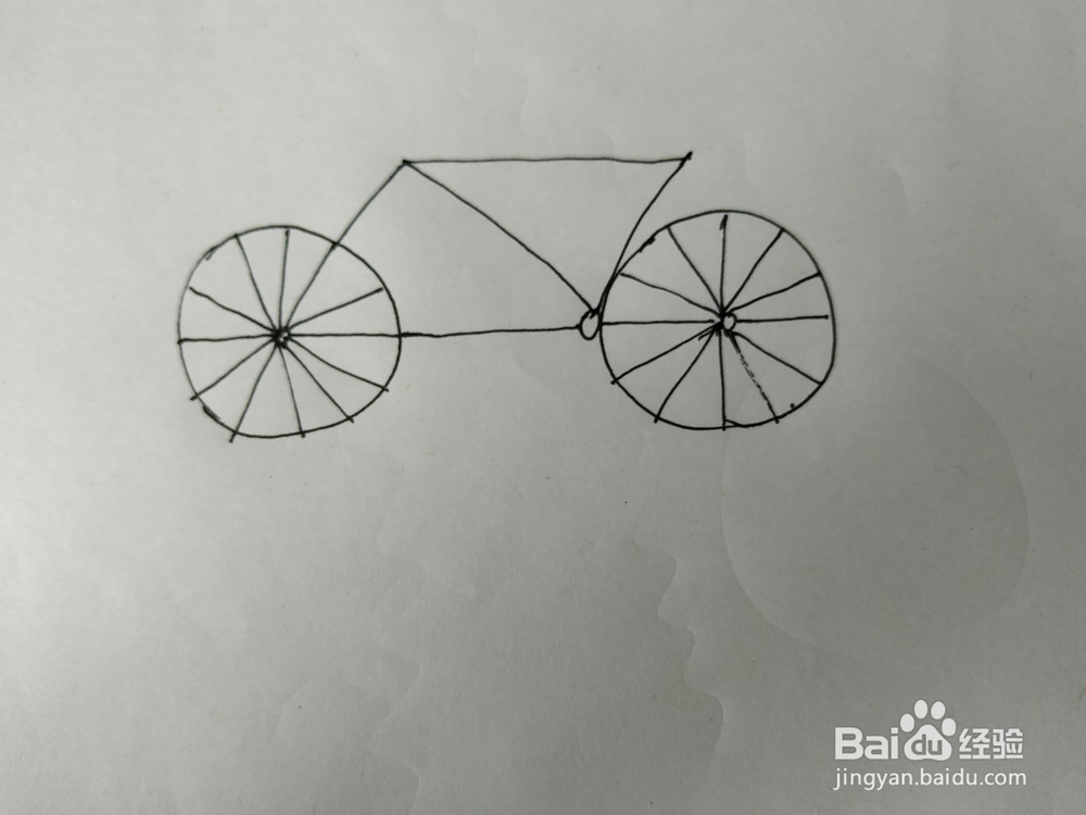 自行车简笔画怎么画？