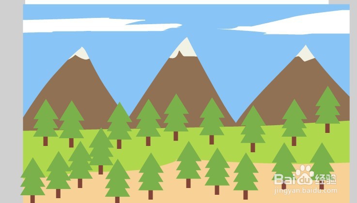 Flash绘制一片扁平树林