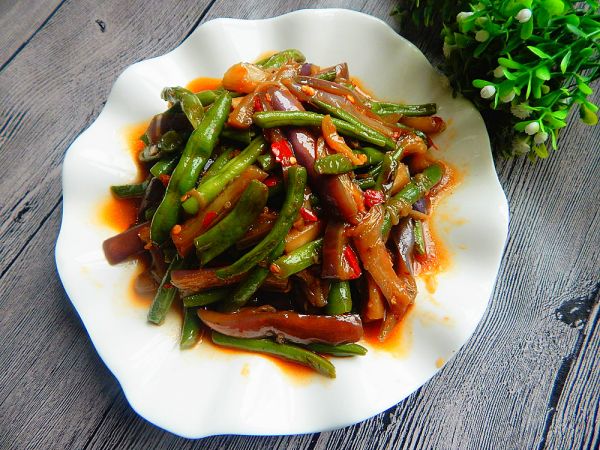 香辣茄子烧豆角